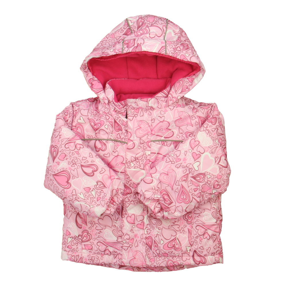 Iceburg Girls Pink Hearts Snow & Ski Coat size: 18 Months